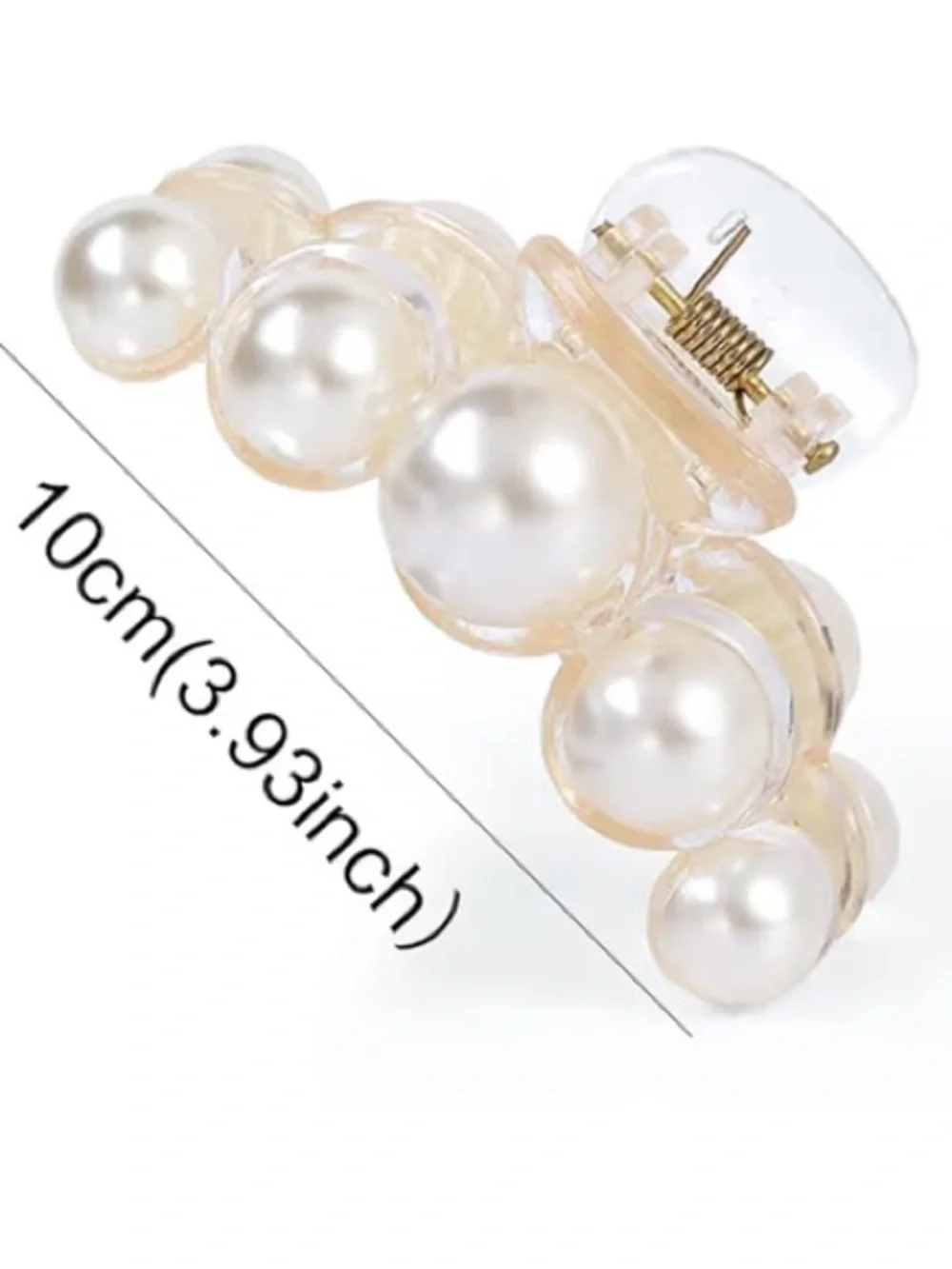 Anthropologie Pearl-Embellished Hair Claw - White
